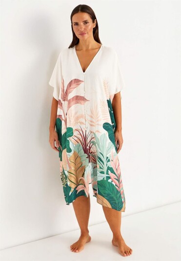 Cellbes Of Sweden Mønstret strandkaftan med knapper Cellbes Of Sweden Mønstret strandkaftan med knapper