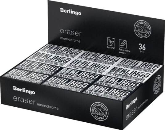Berlingo Rektangulær Viskelær Monochrome (36 Stk)