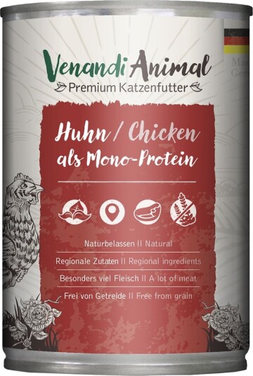 Venandi Animal Våtfôr Monoprotein Kylling 24 X 400 G