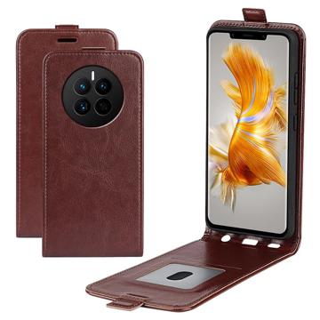Huawei Mate 50 Vertikalt Flip-Deksel med Kortlomme Brun