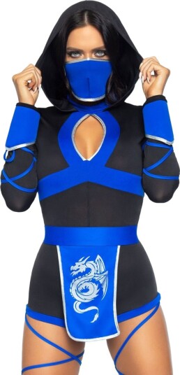 Blue Dragon Ninja Warrior Kostyme til Dame Strl S