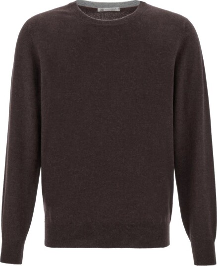 Brunello Cucinelli Herre Strikkevarer Brun XL,