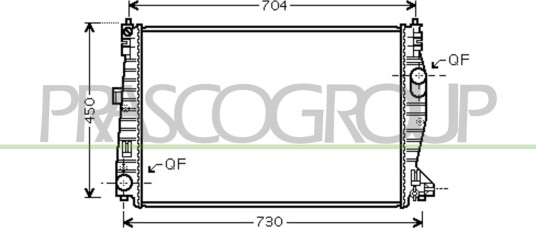 PRASCO AA090R001 Radiator motorkjøling