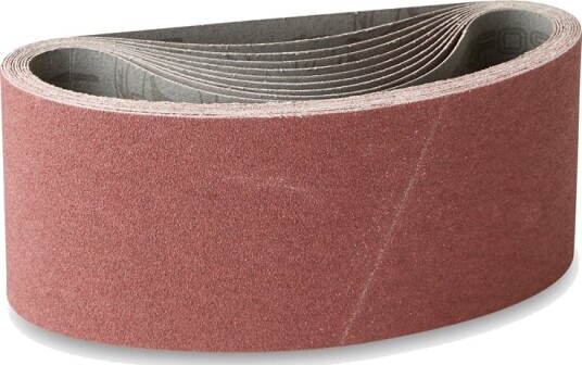 10 stk. Lerretsslipebånd 100x552mm Korn P180