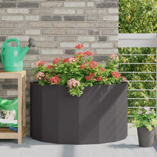 vidaXL Plantekassed Svart 90 x 45 x 50 cm Stål vidaXL Plantekassed Svart 90 x 45 x 50 cm Stål