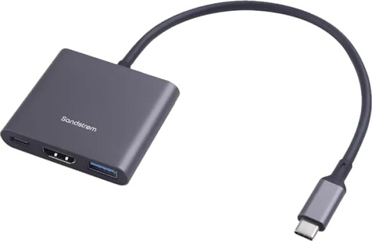 Sandstrøm S3IN1CA26E 3 i 1 USB C hub