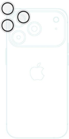 Epico iPhone 17 Pro / 17 Pro Max Glass Lens Kameralinsebeskyttelsesglass m. Monteringsramme Gjennomsiktig