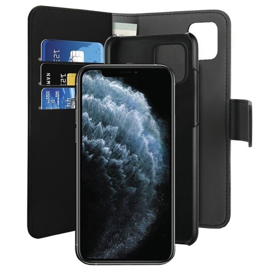Puro 2-I-1 Magnetisk Lommebok-Deksel Iphone 11 Svart