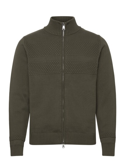 Mos Mosh Gallery Mmgalonso Zip Cardigan Khaki green S Mos Mosh Gallery Mmgalonso Zip Cardigan Khaki green S