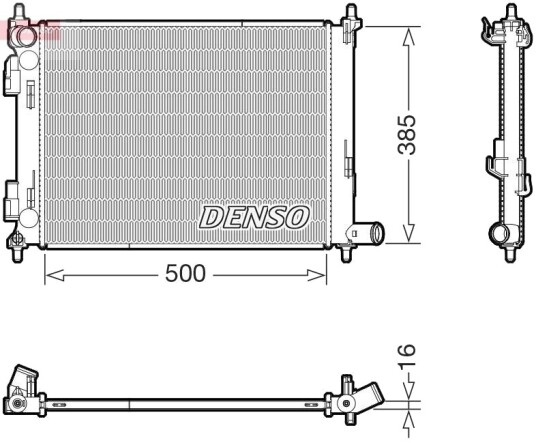Radiator motorkjøling DENSO DRM43013 Radiator motorkjøling DENSO DRM43013