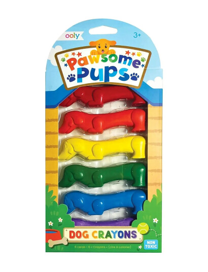 Ooly Fargestifter 6 Stk Pawsome Pups Red One Size