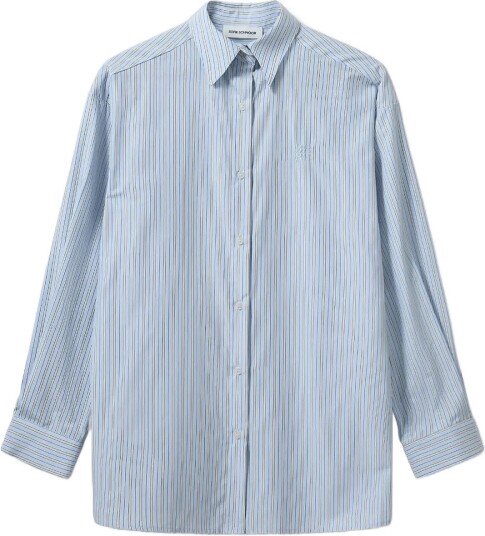 Sofie Schnoor Mercysw Striped Oversized Shirt   Blue   42
