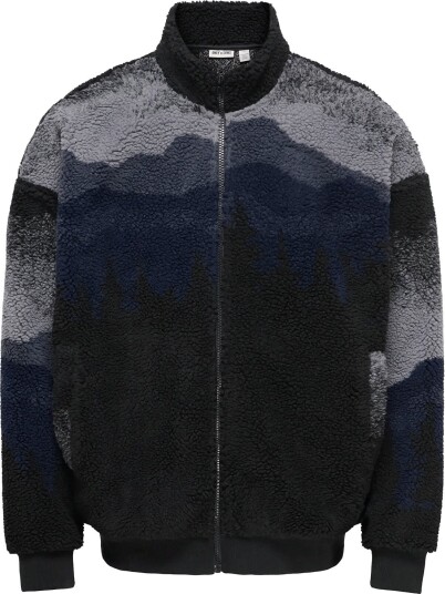 ONLY & SONS Onsadam Life Ovz Sherpa Bomber Sweat DARK NAVY XL
