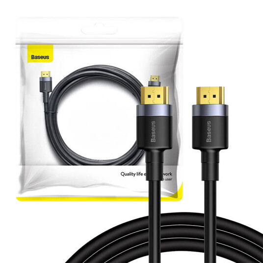 Baseus Cafule 4K HDMI Kabel 3m Svart - HDMI 2.0 Adapter Baseus Cafule 4K HDMI Kabel 3m Svart - HDMI 2.0 Adapter