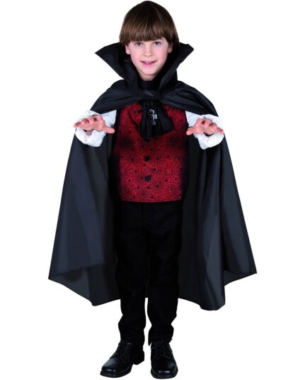 Boland Svart Vampyr/Djevelkappe til Barn 75 cm
