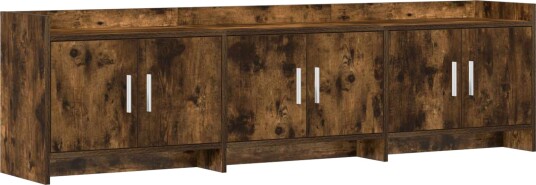 TV skap 168 x 33 x 47 cm Røkt Eik Konstruert tre TV skap 168 x 33 x 47 cm Røkt Eik Konstruert tre