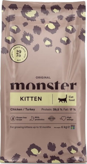 Monster Pet Food Tørrfôr for Kattunger med Kylling & Kalkun 6 kg Monster Pet Food Tørrfôr for Kattunger med Kylling & Kalkun 6 kg
