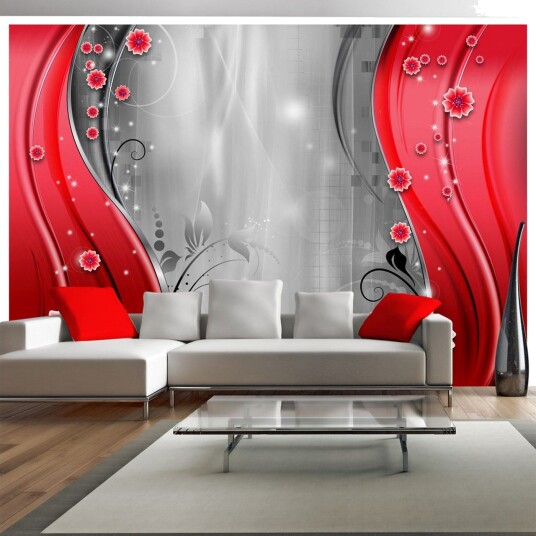 Fototapet Behind The Curtain Of Red 400x280 - Artgeist sp. z o. o.