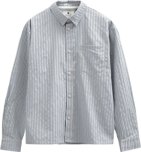 Anerkjendt Akotto Stripe Ls Shirt   Blue   S