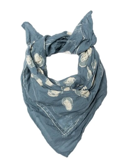 Nudie Jeans Ingrid Bandana Og Line Up Blue Blue ONE SIZE