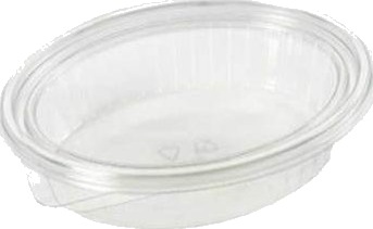 Salatbakke Clearshow 760 Ml 204X166x52 Mm Oval Hængslet Låg Rpet Klar,6 Pk X 50 Stk/Krt