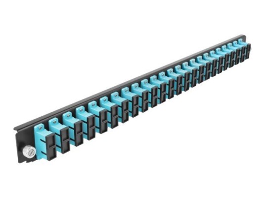 Delock - Fiberoptisk Skjøtebokpanel - Foran - Sc Sm X 48 - Svart Akvamarin - 1U - 19"