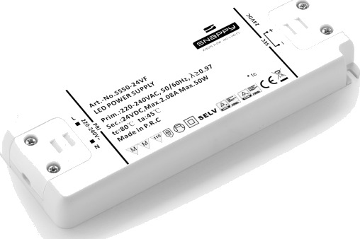 Snappy Snappy 50W / 24V DC strømforsyning 2.08A IP20 innendørs Snappy Snappy 50W / 24V DC strømforsyning 2.08A IP20 innendørs