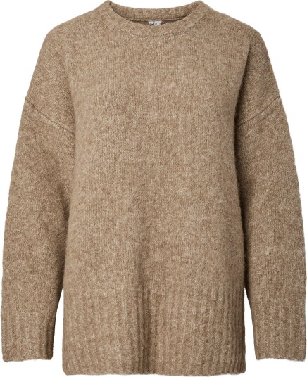 Pieces Pctina Ls O Neck Knit Noos GREIGE XXL Pieces Pctina Ls O Neck Knit Noos GREIGE XXL