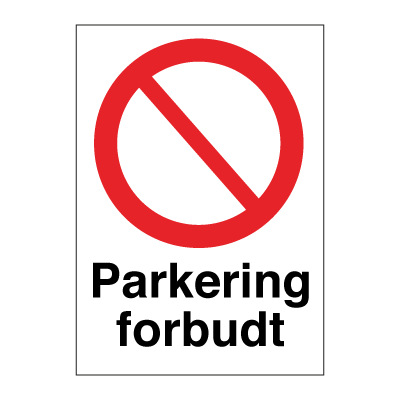 Jo Safety Parkeringsskilt Parkering forbudt 6309210RDA4