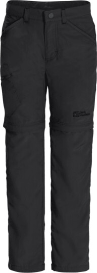 Jack Wolfskin Kids' Safari Zip Off Pants 128, Black Jack Wolfskin Kids' Safari Zip Off Pants 128, Black