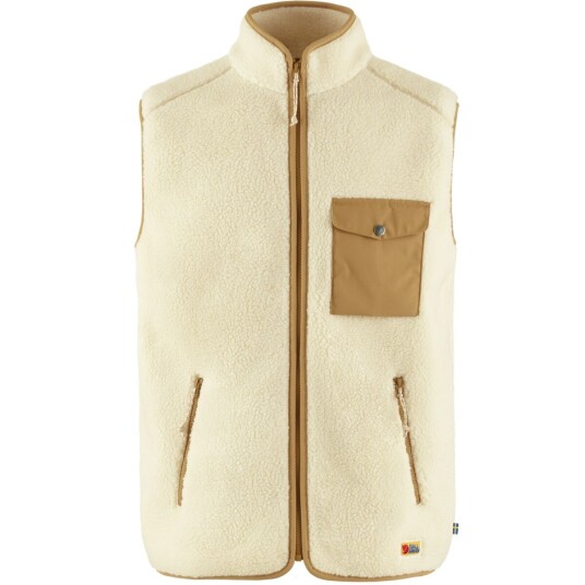 Fjellreven Vardag Pile Fleece Vest M Chalk White-buckwheat Brown M