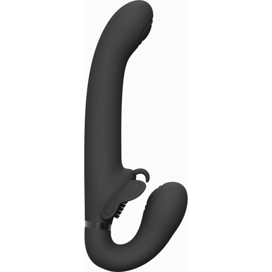 VIVE VIVE Satu Pulse-Wave & Vibrating Strapless Strapon Black
