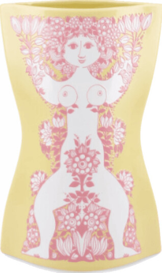 Bjørn Wiinblad Nina Vas H22 Cm Gul/Rosa Yellow 22 CM