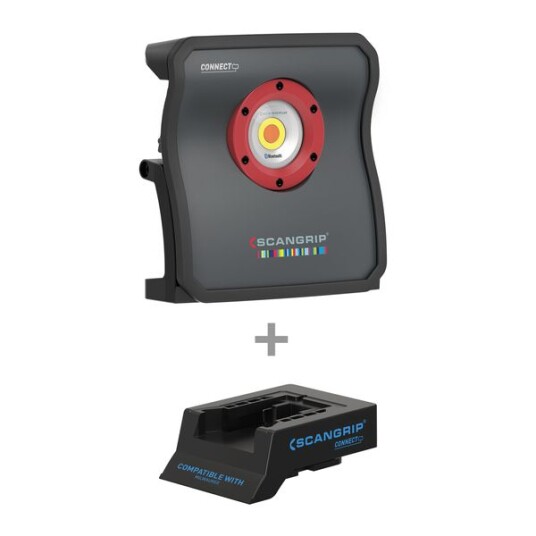 Scangrip Undersøkelseslampe Multimatch 8 Connect 8000 lm For Milwaukee Batterier Scangrip Undersøkelseslampe Multimatch 8 Connect 8000 lm For Milwaukee Batterier
