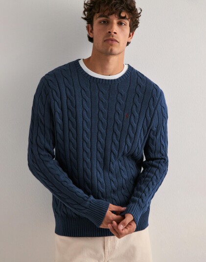 Polo Ralph Lauren Ls Driver Cn-Long Sleeve-Pullover Strikkegensere Blå