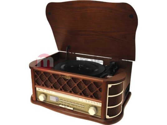 Sencor STT 016 Retro Gramofon med USB og AM/FM-Radio Brun