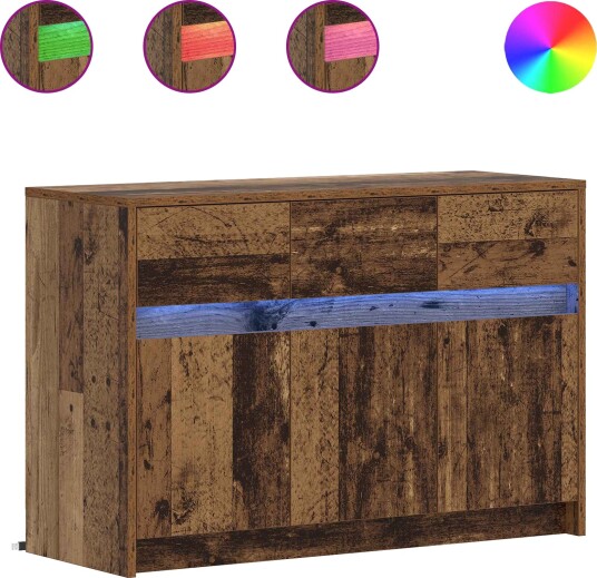 vidaXL TV-skap 91 x 34 x 61 cm Gammelt tre Konstruert tre