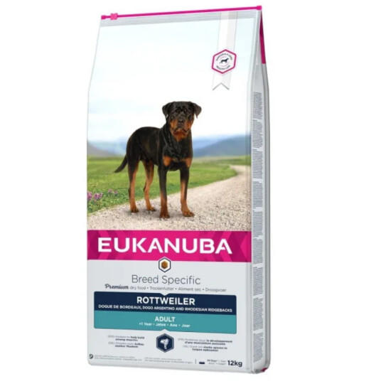 Eukanuba Rottweiler Tørrfôr 12 kg - Spesialtilpasset for Voksne Hundar Eukanuba Rottweiler Tørrfôr 12 kg - Spesialtilpasset for Voksne Hundar
