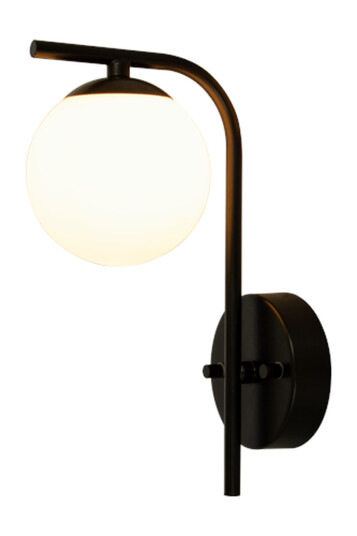 Aneta Lighting Nicosia vegglampe - Svart/opalhvit