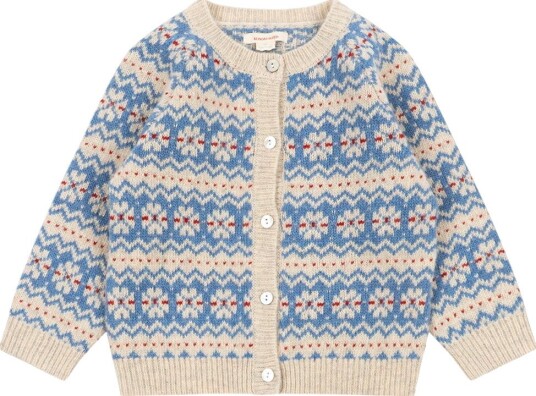Konges Sløjd Cardigan   Ull/Polamid   Billy   Blue Multi   Konges Sløjd   3 år (98)   Cardigan Beige Blå Lyseblå Rød