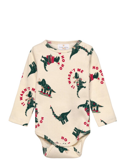 The New Tnsbholiday L_S Rib Body - Cream - 56