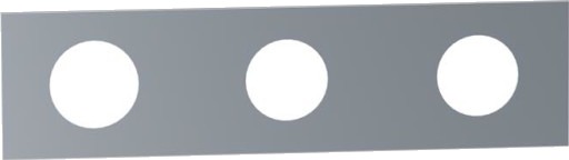 Vola Plate 3003K, 3 Hull, Krom
