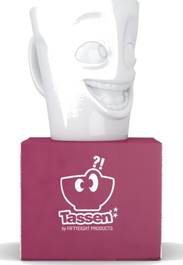 58products Krus med Hank - 350ml - Morsomt Ansikt