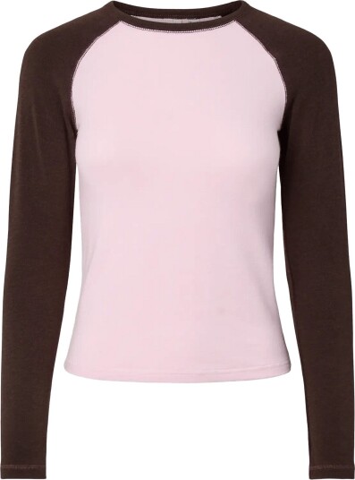 Pieces Pcannalina Ls O Neck Top Jrs D2D Pink L