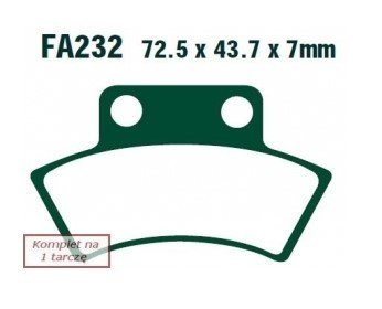 Bremseklosser EBC Brakes FA232TT