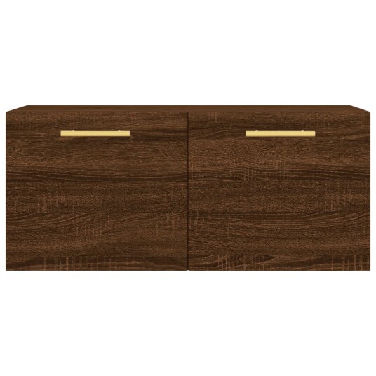 Veggskap brun eik 80x36,5x35 cm konstruert tre 8720845949082
