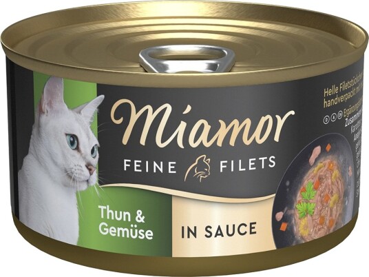 Miamor Våtfôr Fine Fileter I Saus Tunfisk Og Grønnsaker 24 X 85 G