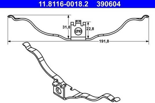 Ate Fjær bremsecaliper ATE 11.8116 0018.2 Ate Fjær bremsecaliper ATE 11.8116 0018.2
