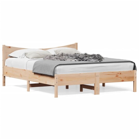  Sengeramme med hodegavl 160x200 cm heltre furu 8721012454651