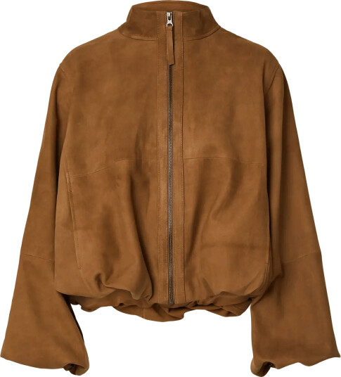 YAS Yasisabel Leather Suede Jacket   Ex   Brown   36